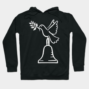 Peace Dove And Handbell white variant Hoodie